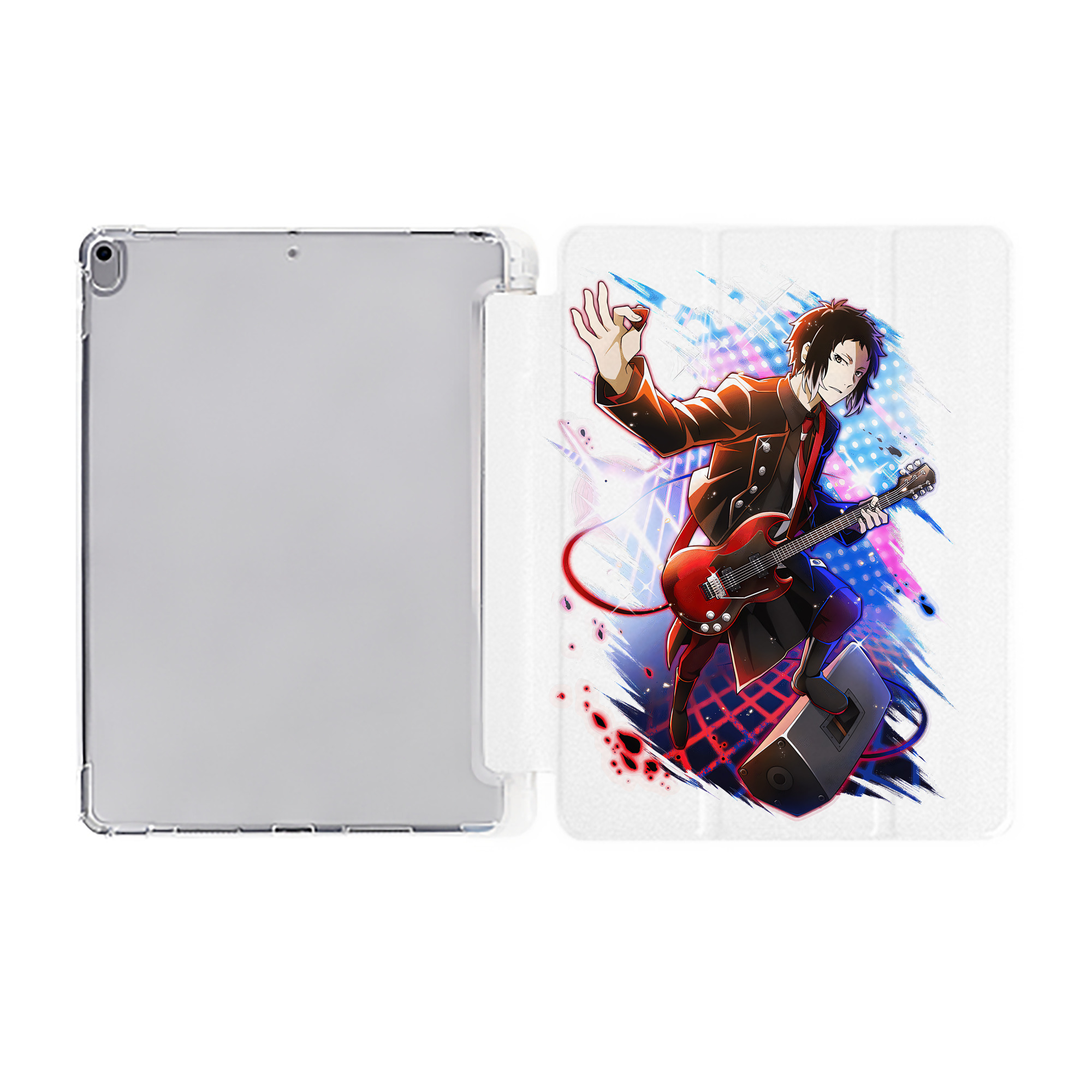（画像用） 文豪ストレイドッグス Bungo Stray Dogs IPad ケース ペン収納付き 三つ折りスタンド PUレザー×シリコン 対応機種9.5/10.5/10.9インチ